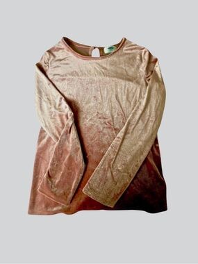 Old Navy Dusty Pink Long-Sleeve Velvet Shirt